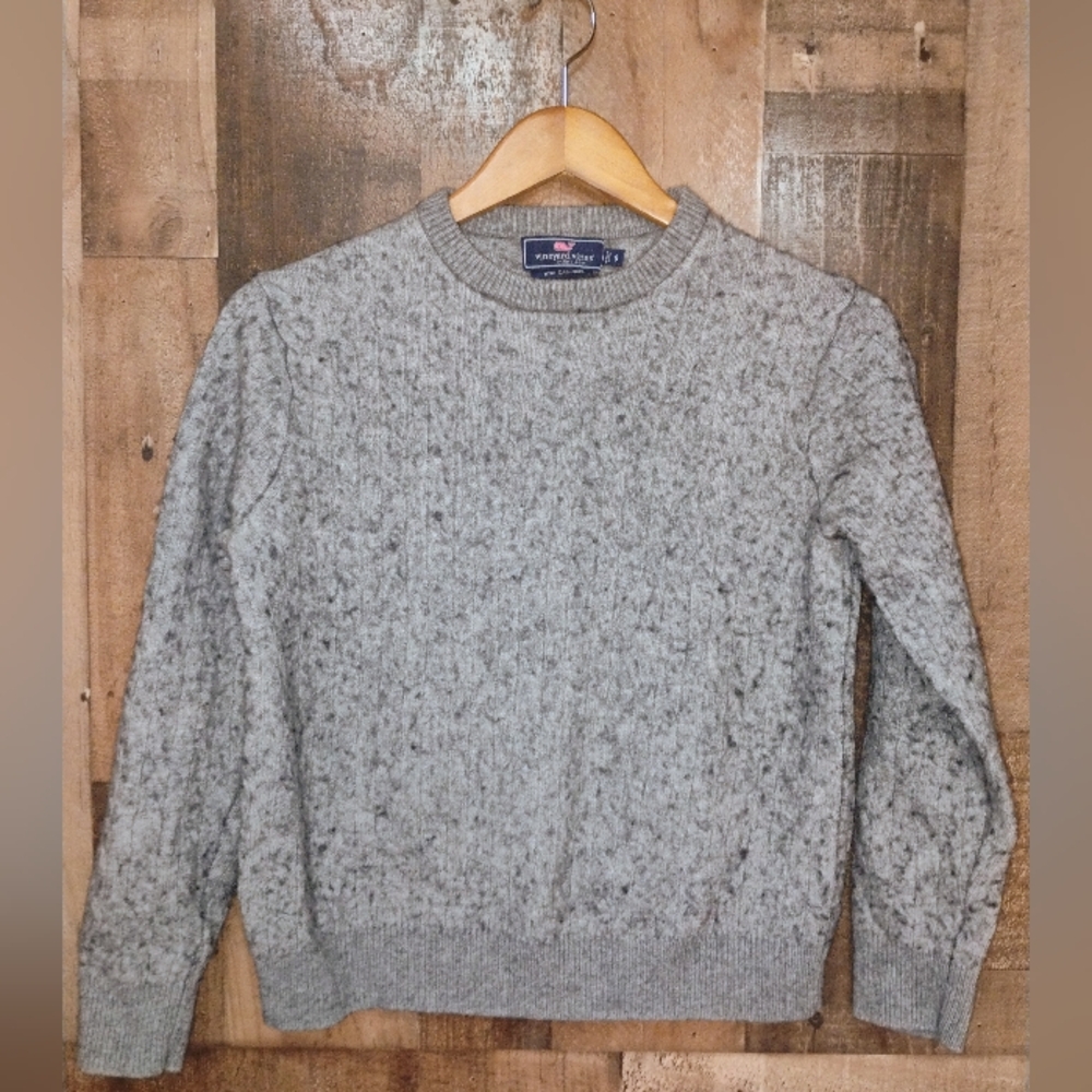 Vineyard Vines Women's Gray Crew Neck Sweater Pullover Wool Cashmere Size Small